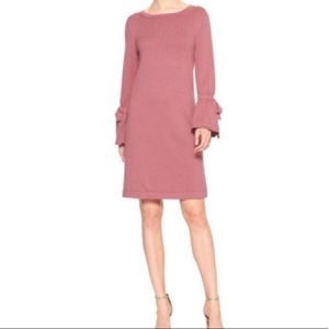 Banana‎ Republic Mauve Bell Sleeve Sweater Dress
